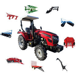 4wd un trattore blu agricolo di 4 ruote del trattore agricolo 60hp con le parti