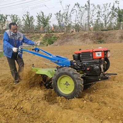 15hp motore diesel di camminata Mini Farm Tractor dell'azienda agricola del trattore agricolo 8hp