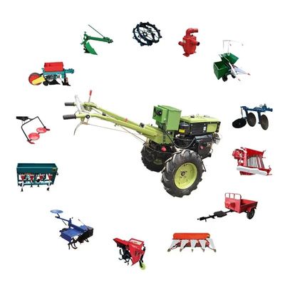 12hp trattore agricolo di camminata 18hp Mini Diesel Walking Hand Tractor 16hp